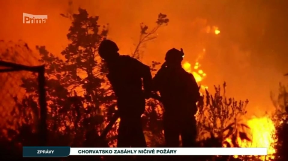 22. 8. 2017 ZPRÁVY: Chorvatsko zasáhly ničivé požáry